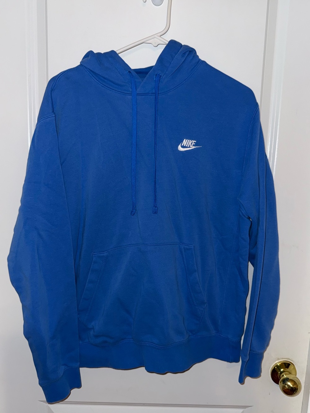 Nike Men’s Blue Hoodie with Logo Size Adult Medium